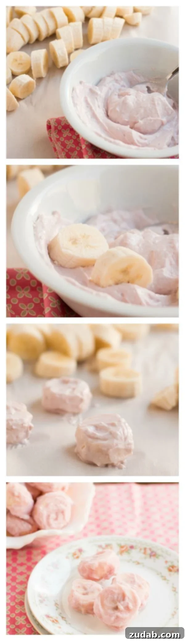 Kid-Friendly Frozen Yogurt Banana Dippers Kids actively preparing frozen yogurt banana dippers for a fun, healthy snack