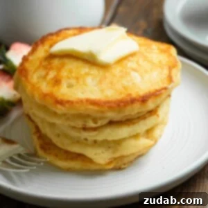 Best Buttermilk Pancakes Recipe Card Image
