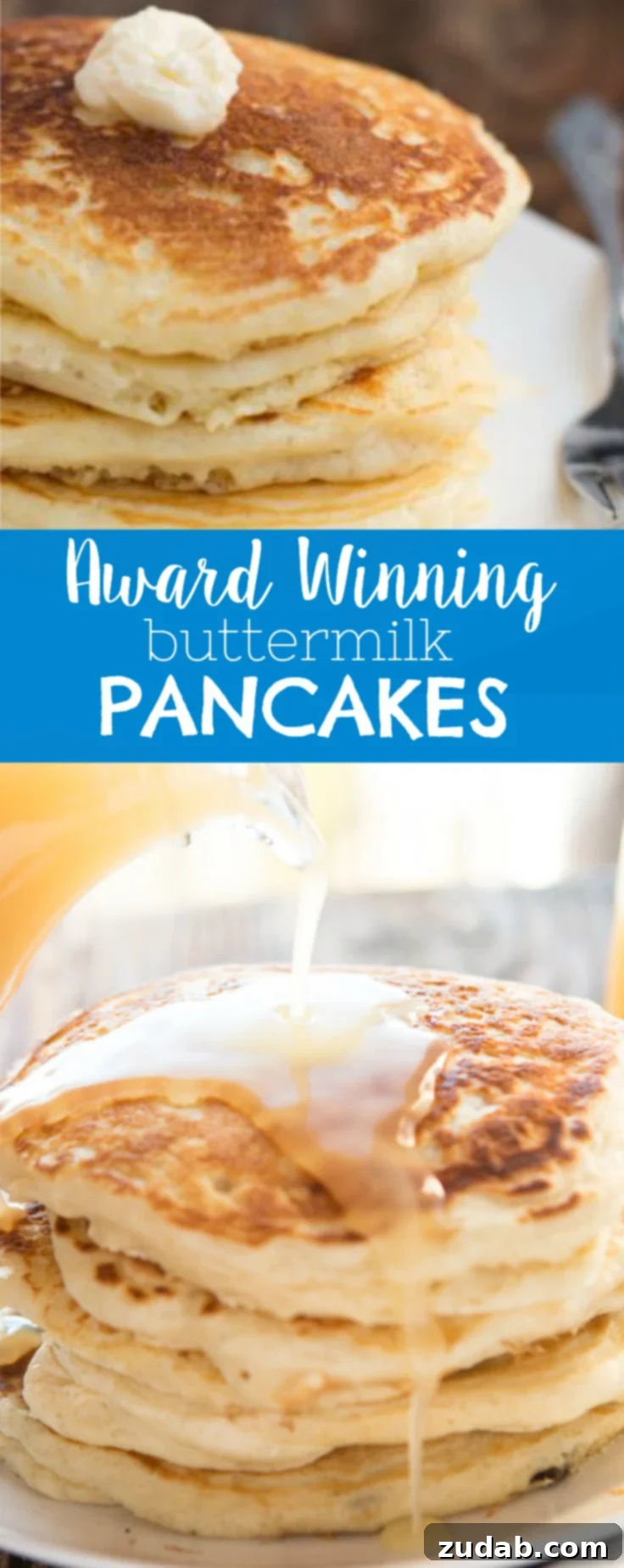 Melt-Away Buttermilk Pancakes 7 A close-up, mouth-watering shot of a stack of golden, impossibly fluffy buttermilk pancakes, perfectly capturing their irresistibly tender texture. This image profoundly emphasizes the 'melt-in-your-mouth' quality that distinguishes these pancakes as the ultimate breakfast indulgence and a truly unforgettable treat.