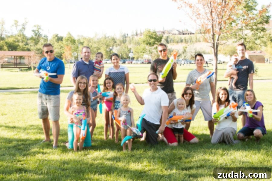 Summer Party: Water Gun Fun and Family Bonding Summer party fun: Get your squirt guns ready for an unforgettable family celebration!