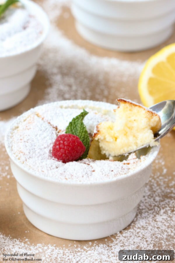 Oreo Banana Cheesecake Delight 4 Delicate Lemon Pudding Cakes, a light and zesty baked dessert perfect for any occasion.