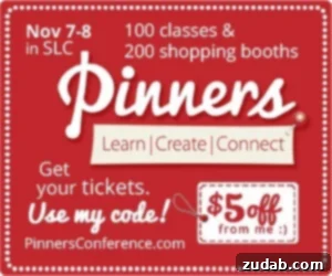 Weekend Table Delights 2 Pinners Conference logo with event details and creative workshops