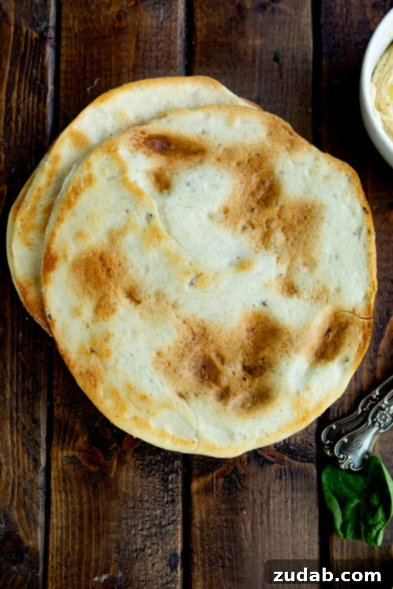Vibrant Greek Turkey or Chicken Tostadas 5 a photo of a pile of toasted circular flatbreads stacked on each other.