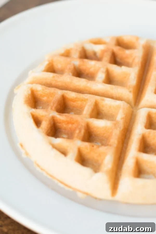 Silky Buttermilk Maple Nectar 4 Learn how to transform regular waffle mix into homemade-tasting waffles with a simple trick from ohsweetbasil.com.
