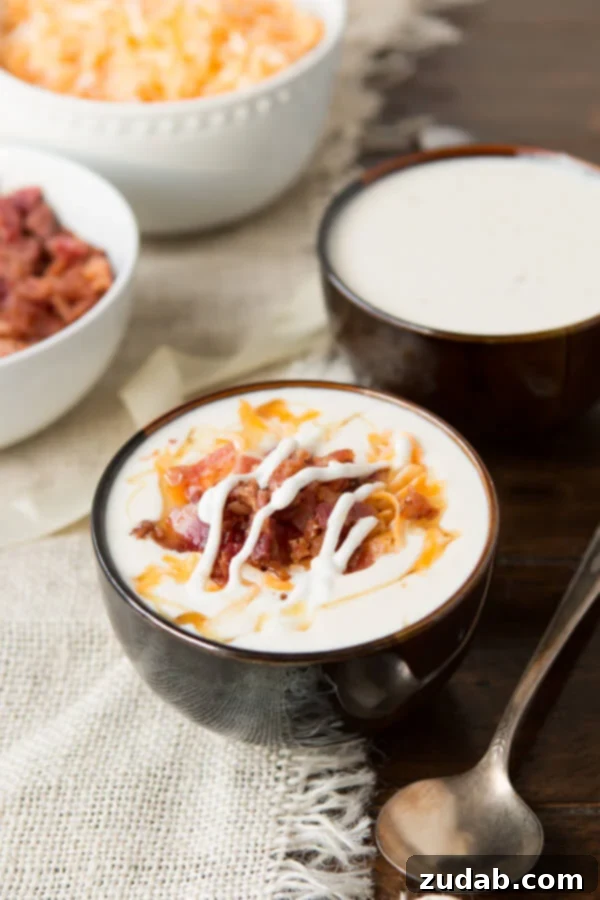 10 Recipes You Need to Pin Now 6 The number one loaded baked potato soup recipe ohsweetbasil.com