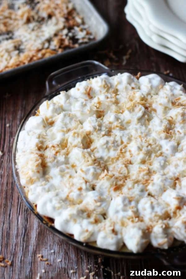 White Chocolate Coconut Cream Pie Homemade White Chocolate Coconut Cream Pie - A Family Favorite