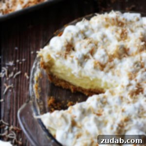 white chocolate coconut cream pie