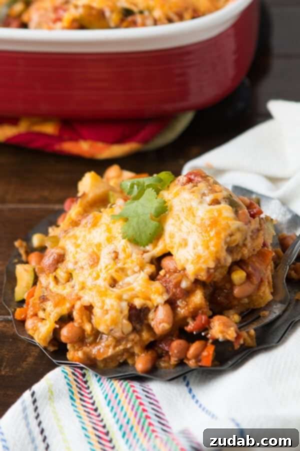 Easy Polenta Enchilada Vegetarian Lasagna Recipe