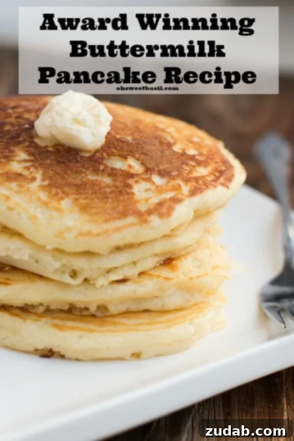 Melt in Your Mouth Buttermilk Pancakes - The best homemade buttermilk pancakes, fluffy and light.