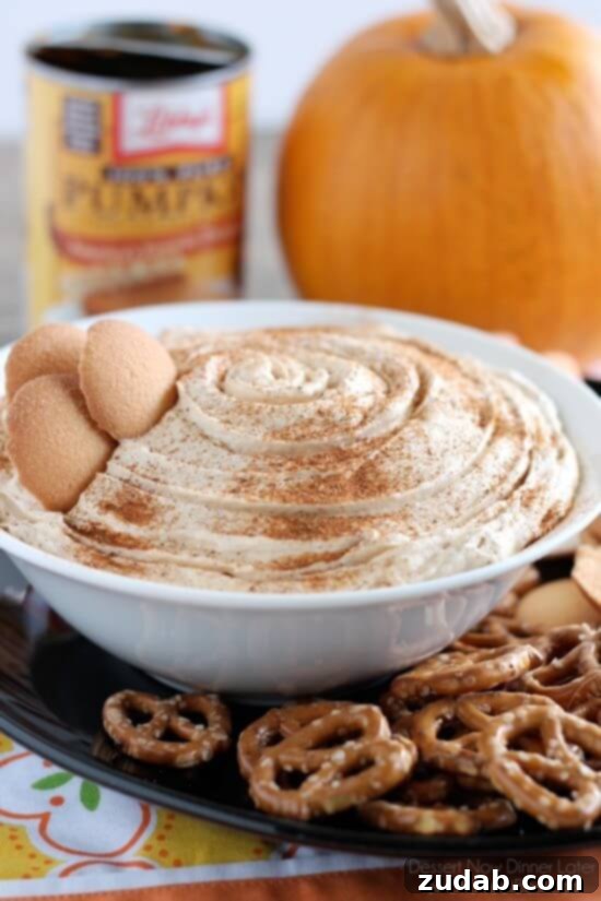 Pumpkin Cheesecake Dip - A perfect fall appetizer or dessert, creamy and spiced, served with cookies or fruit.