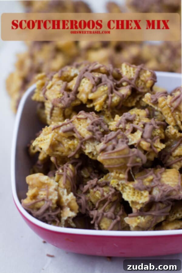 Scotcheroos Chex Mix Recipe Crunchy and sweet Scotcheroos Chex Mix, perfect for snacking and sharing.