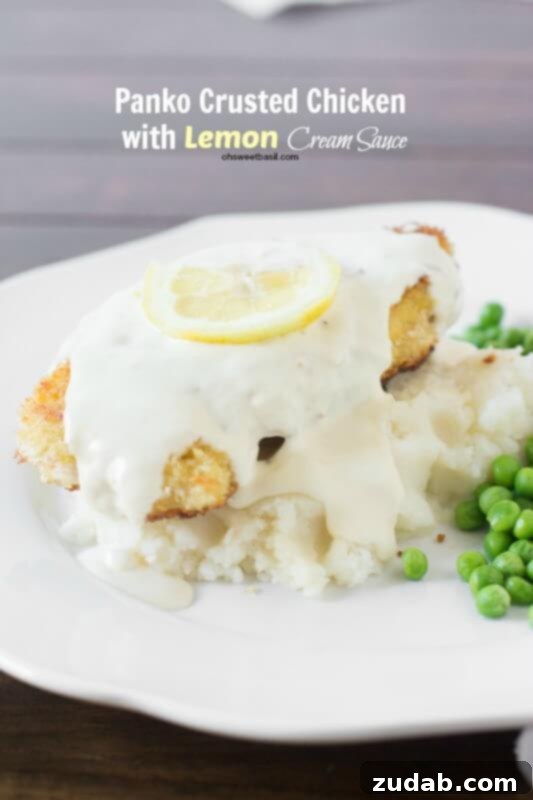 Grilled Chicken with Lemony Crème Sauce 4 Panko Crusted Chicken with Lemon Cream sauce #copycat #cheesecakefactory ohsweetbasil.com-2
