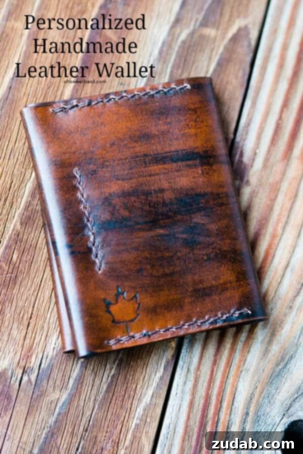 Custom Leather Wallet: A Thoughtful and Meaningful Gift Choice Finding the perfect personalized gift involves intention and care. This custom leather wallet from ohsweetbasil.com perfectly embodies a meaningful message.