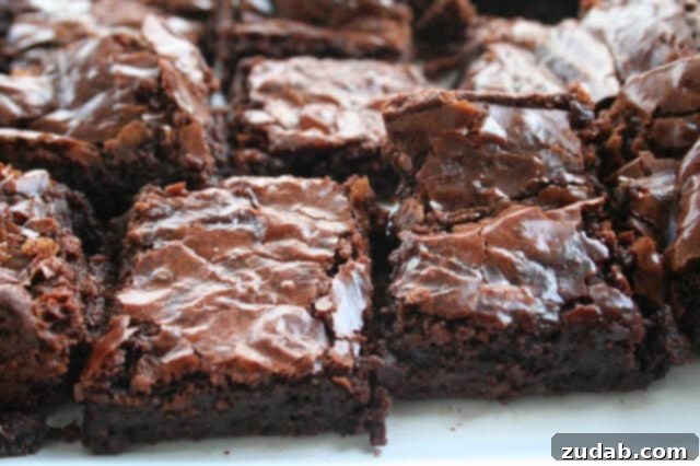 Decadent Triple Fudge Reese's Brownies 5 Ina Garten's Outrageous Brownies, a classic recipe known for its deep chocolate flavor and perfect fudgy texture. ohsweetbasil.com