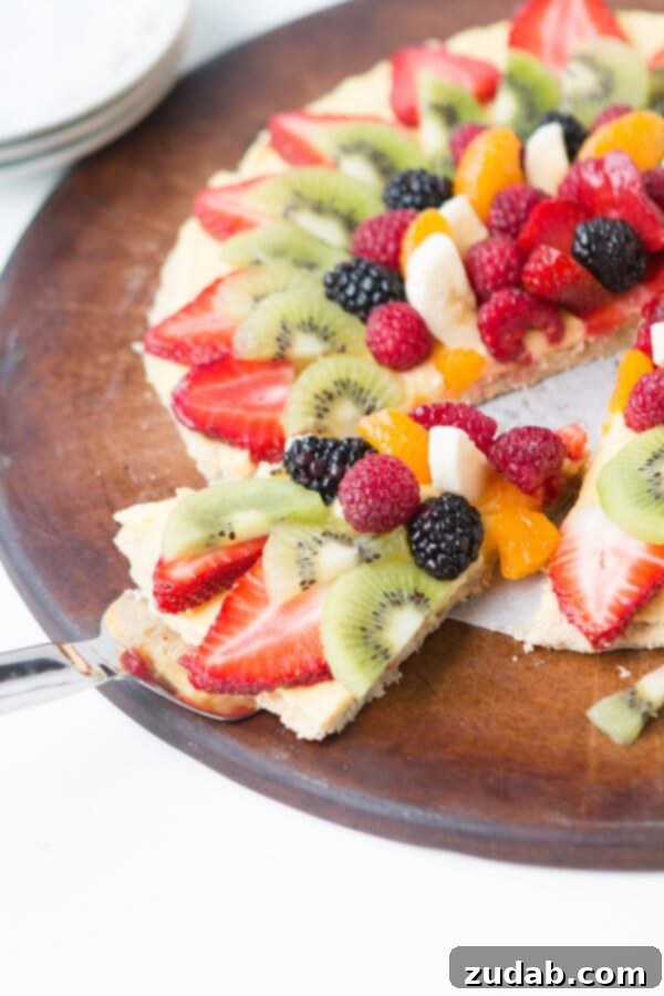Mom's Famous Fruit Pizza: A Cherished Recipe with Oat Cookie Crust Delicious Mom's Fruit Pizza with a Chewy Oat Cookie Crust - Perfect for Any Occasion!