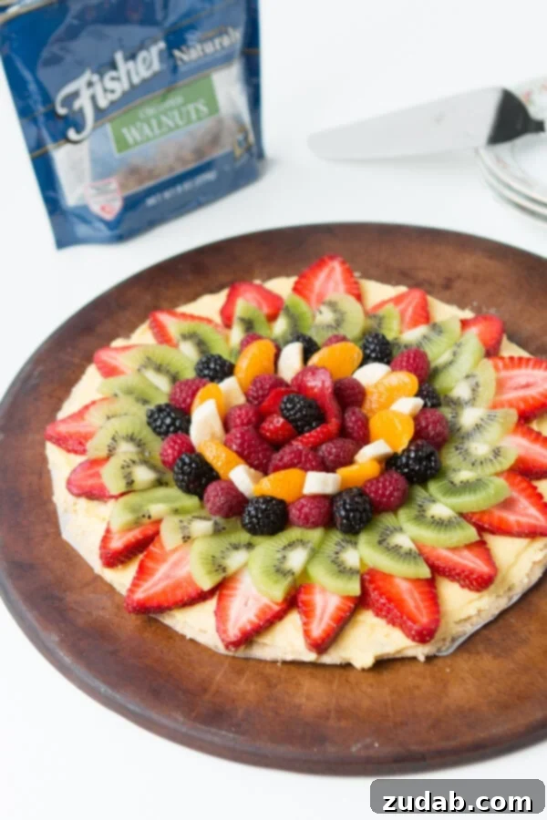 The Best Fruit Pizza with a Hearty Oat Crust Classic Fruit Pizza Recipe: Oat Cookie Base, Creamy Filling, and Vibrant Fruit