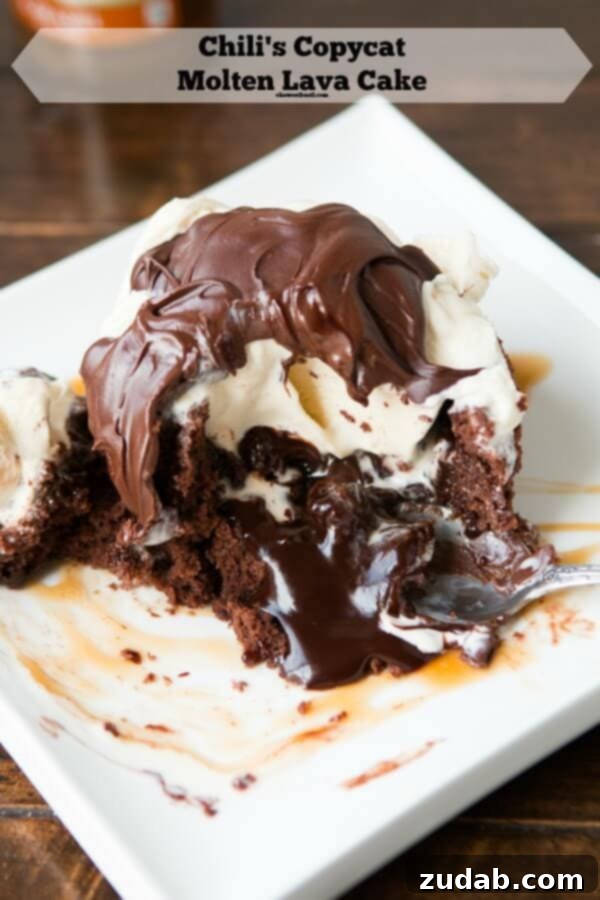 Molten Chocolate Oat Fudge Cake 8 Chili's Copycat Molten Lava Cake recipe! ohsweetbasil.com