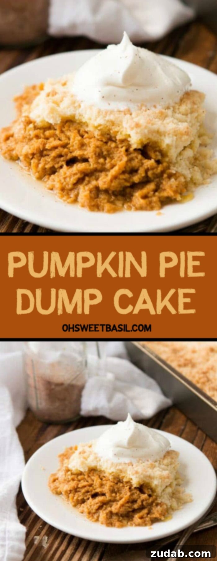 Effortless Autumn Pumpkin Delight 4 Mom’s Pumpkin Pie Dump Cake with fresh whip cream on top