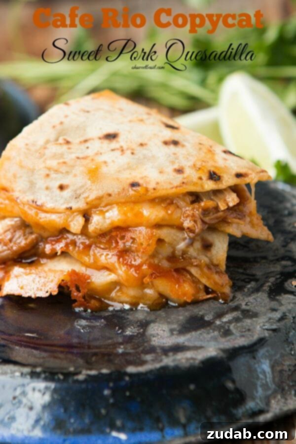 Cafe Rio Copycat Sweet Pork Quesadilla: A Delicious Homemade Recipe Experience the irresistible flavors of our Cafe Rio Copycat Sweet Pork Quesadilla recipe, a perfect homemade version of a beloved restaurant favorite.