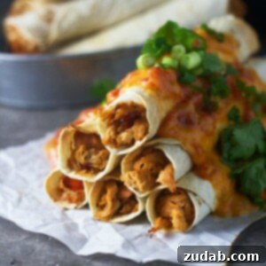 Cheesy Spicy Chicken Flautas