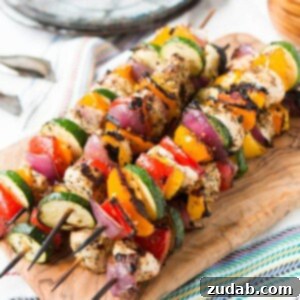 Delicious Tuscan Grilled Chicken Kabobs, a recipe from ohsweetbasil.com