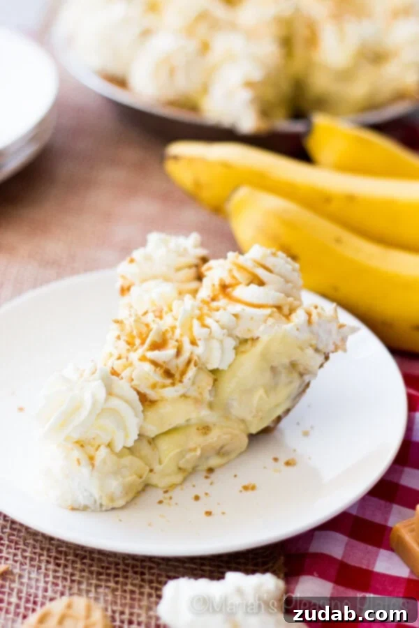 Salted Caramel Banana Delight 4 A beautifully prepared Salted Caramel Banana Pie, ready to be sliced and served.