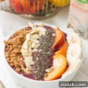 Chia Peach Berry Protein Green Smoothie Bowls - a vibrant and nutritious way to start your day!