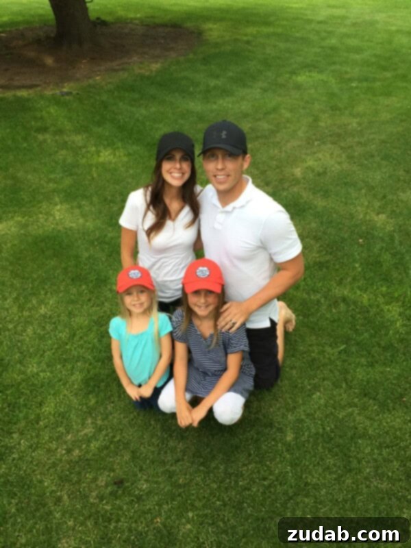 Hidden No More 4 Family with baseball caps for gender reveal, exciting pregnancy news