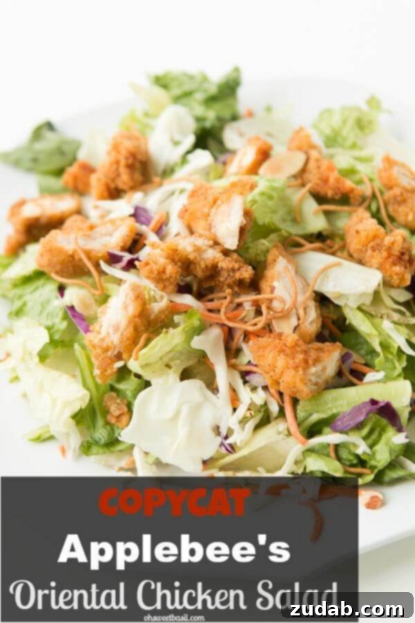 Homemade Applebee's Oriental Chicken Salad Copycat Recipe Applebee's Oriental Chicken Salad: A homemade copycat recipe that rivals the restaurant's classic. Fresh, vibrant, and incredibly flavorful. Find out how to recreate this beloved dish in your kitchen!