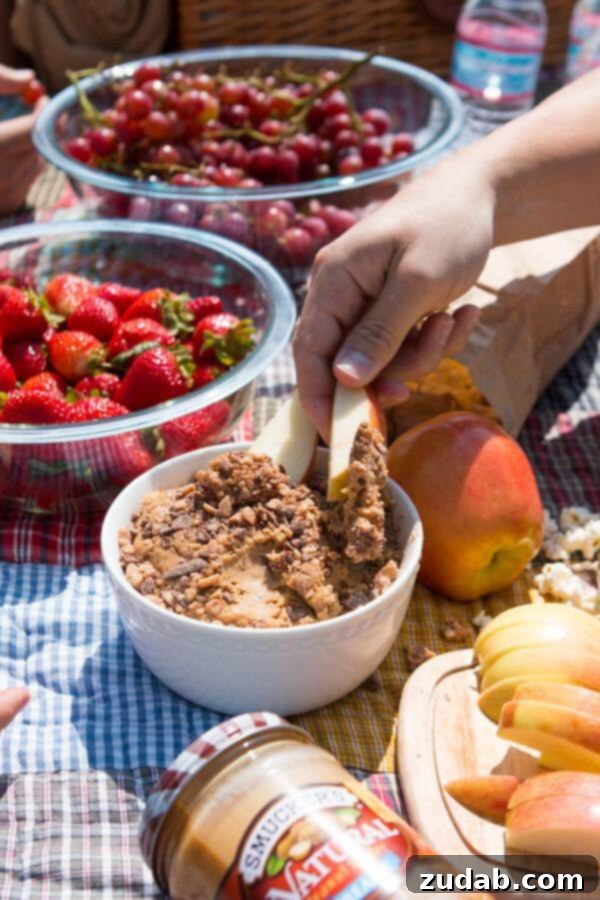 Peanut Butter Toffee Apple Dip - The Ultimate Easy Dessert