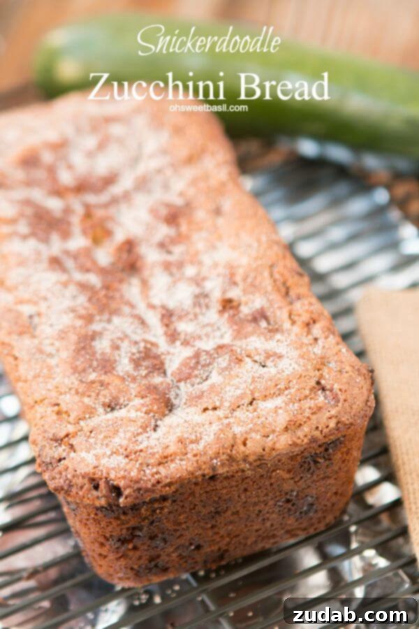 Irresistible Snickerdoodle Zucchini Bread Recipe Snickerdoodle Zucchini Bread! A delightful, moist, and perfectly spiced quick bread.