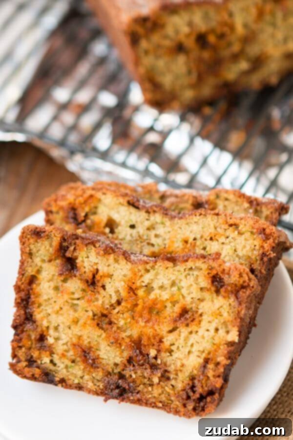 Homemade Snickerdoodle Zucchini Bread - Easy Recipe Perfectly baked snickerdoodle zucchini bread with a golden-brown cinnamon sugar crust.