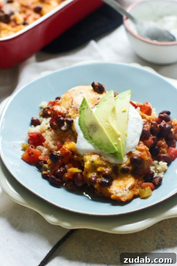 Easy Chicken Dinner Idea Smothered Mexican Chicken - Ready to Serve