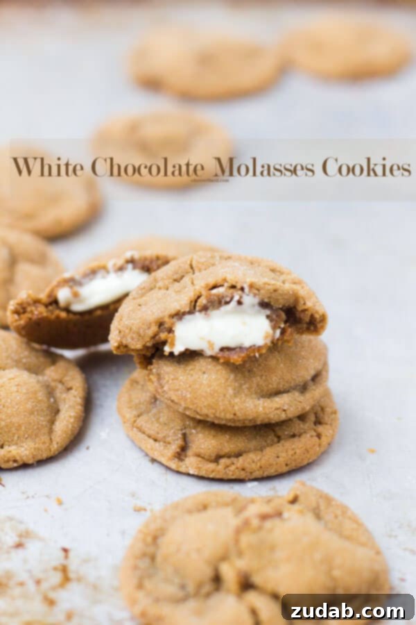 Indulgent Cinnamon Chip Pumpkin Bread 5 Soft and chewy molasses cookies stuffed with creamy white chocolate.