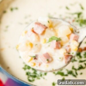 Smoky Ham and Golden Corn Chowder 2 Ham and Potato Corn Chowder for an easy weeknight meal