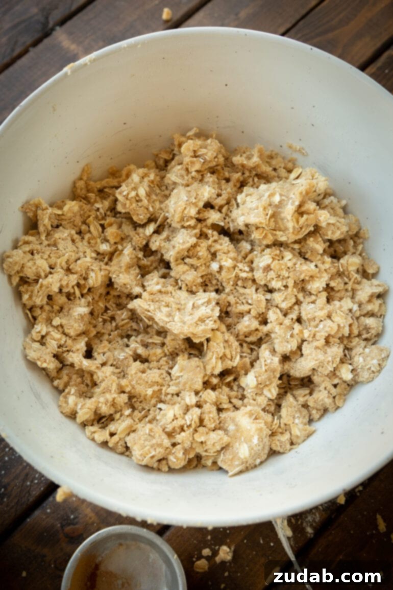 The Ultimate Homemade Apple Crisp 8 A visual compilation of several crucial steps in the homemade apple crisp making process, from preparing the apples to mixing the topping, offering clear guidance for bakers.