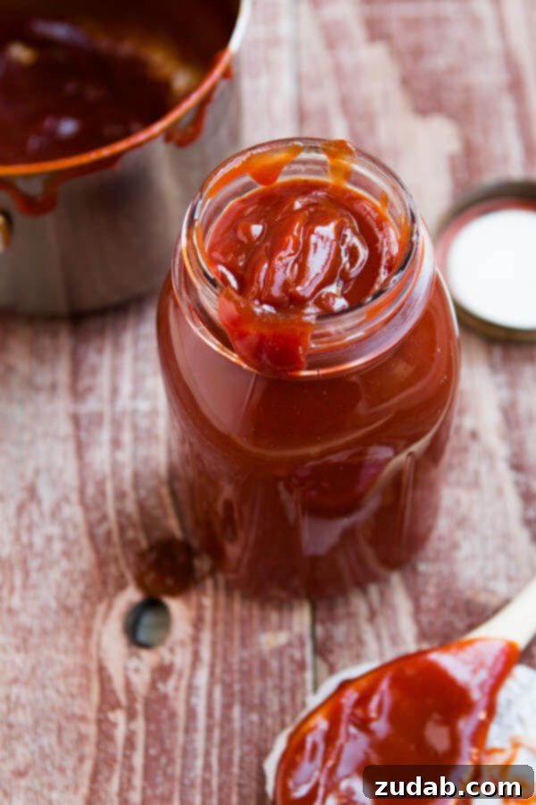 Homemade Classic BBQ Sauce: A Versatile Condiment. A classic, rich homemade BBQ sauce, ideal for any grilling adventure.
