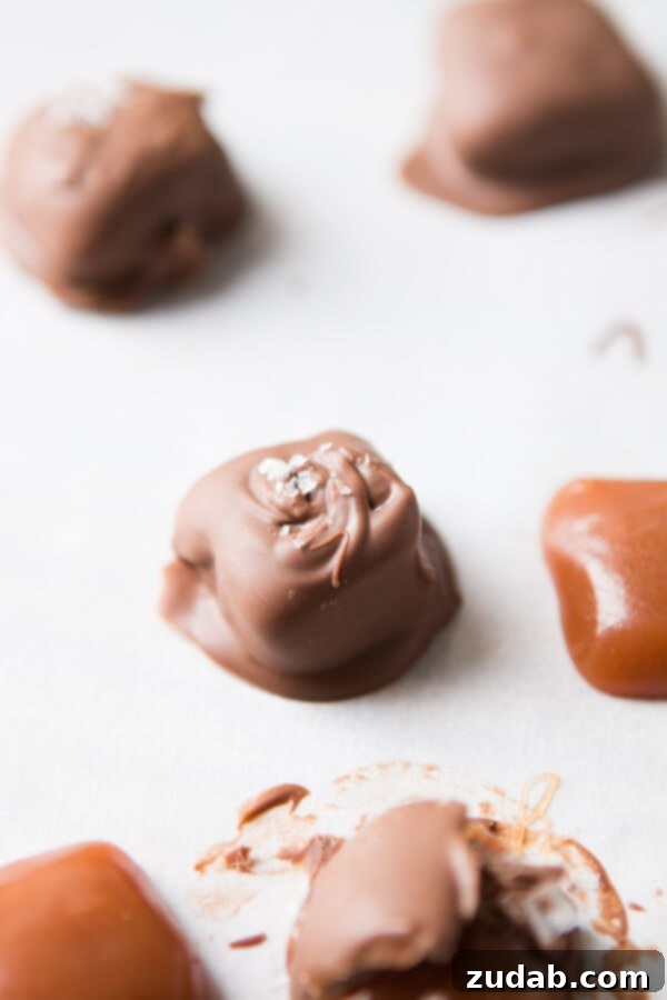 Flaked Sea Salt: The Essential Touch for Gourmet Caramels Enhancing homemade salted milk chocolate caramels with beautiful flaked sea salt for gourmet taste and presentation.