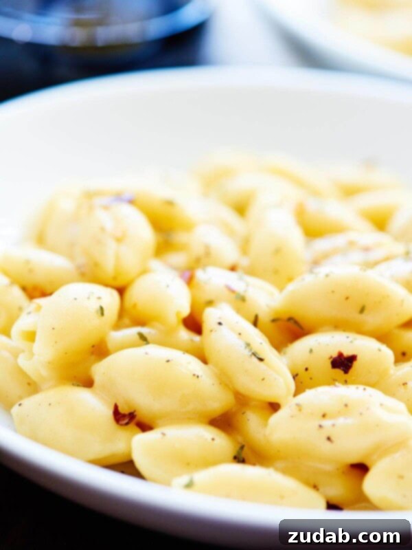 Zesty Sausage Rigatoni 5 One Pot Mac and Cheese recipe, a delicious vegetarian dinner with Asiago, Monterey Jack, and Cheddar Cheese, perfect for easy cleanup.