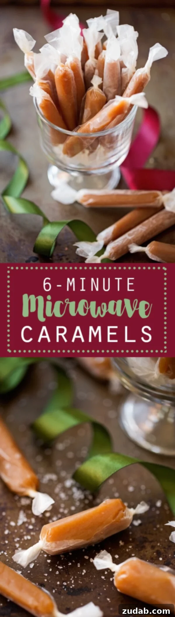 Microwave Caramels, perfectly cut and sprinkled with sea salt