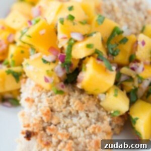 Macadamia Crusted Mahi Mahi recipe with tropical mango salsa