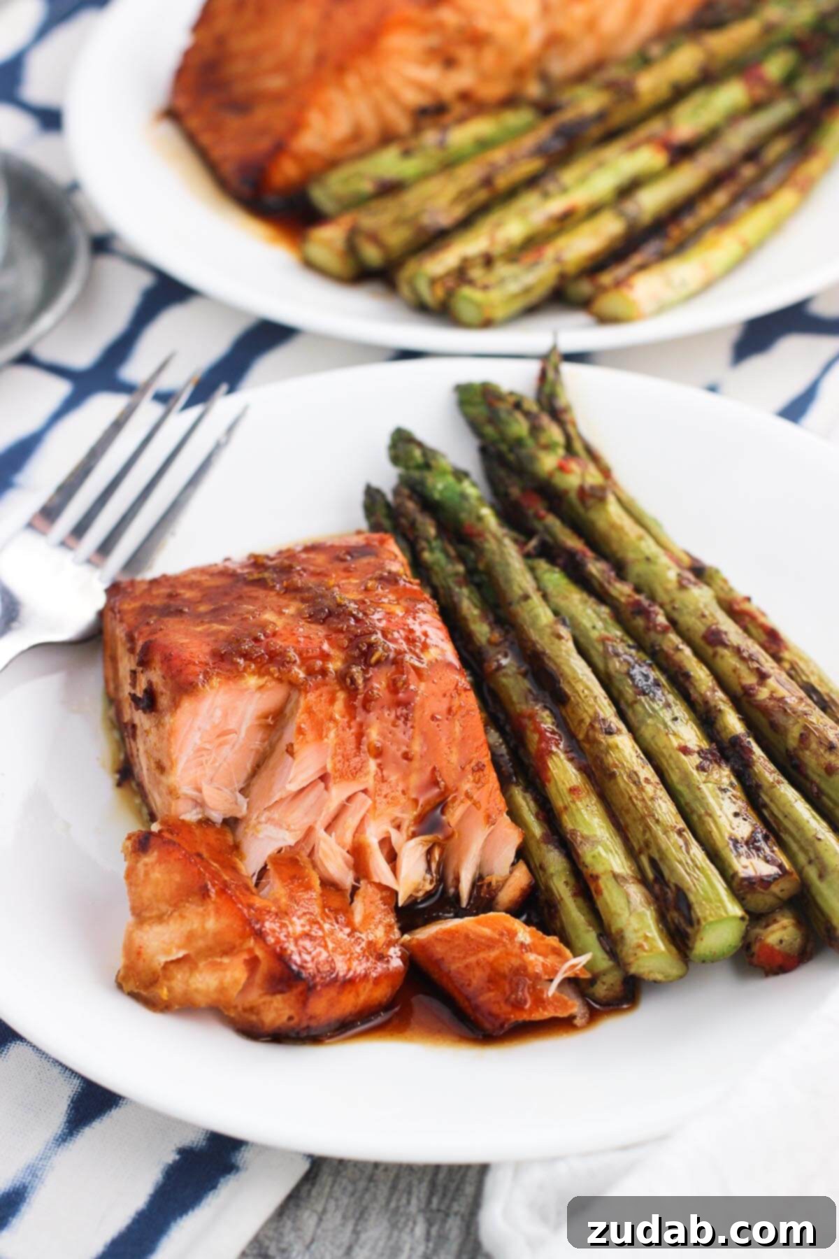 Sweet and Spicy Orange Salmon, perfectly cooked and glazed