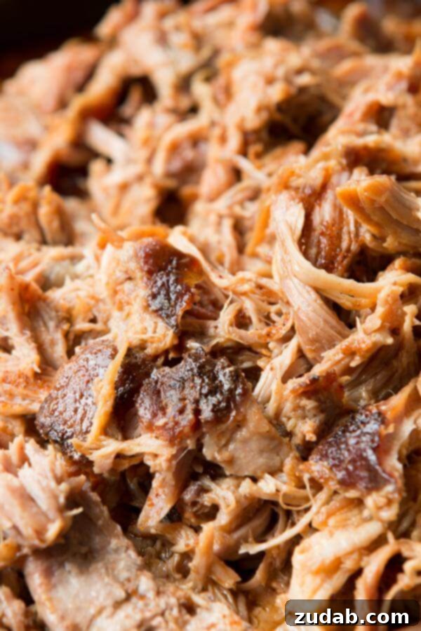 Heirloom Basil Delights 7 The World's Best Carolina Pulled Pork recipe, cooked to perfection in the oven for tender, smoky flavor.