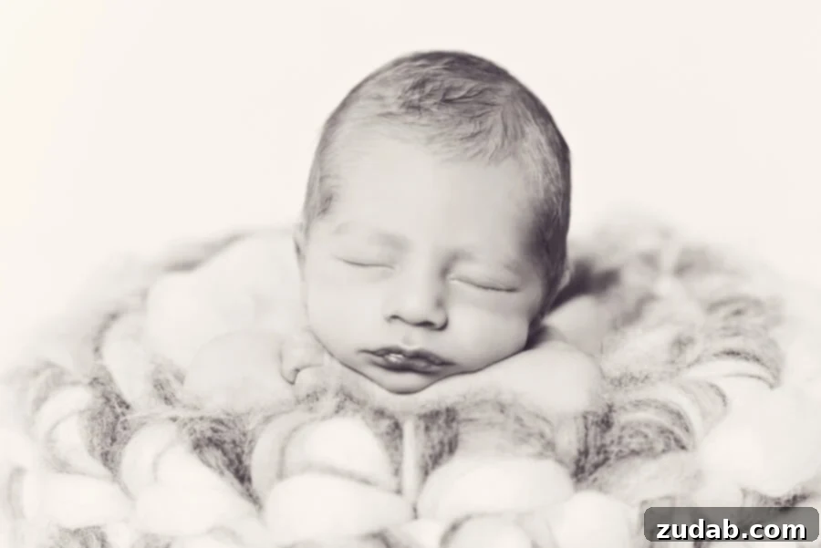 Our Triple Blessing 4 Two-week-old baby resting, a new face in the family