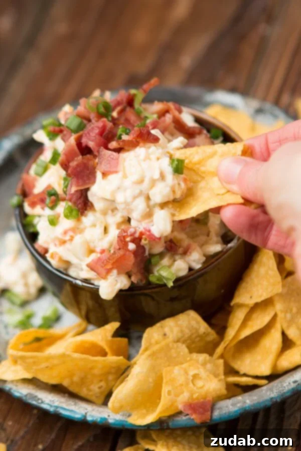 Signature Chicken Tortilla Queso Dip 3 Creamy Bacon Ranch Corn Dip, perfect for any gathering.