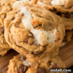 Reeses Gooey Peanut Butter Marshmallow Cookies 2 Reese's Marshmallow Peanut Butter Cookies ohsweetbasil.com