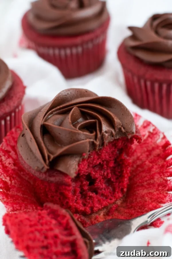 Red Velvet Cupcakes Ingredients These Chocolate Rose Red Velvet Cupcakes look as beautiful and smell as sweet as a dozen red roses but with how good they taste they won't be around for too long!