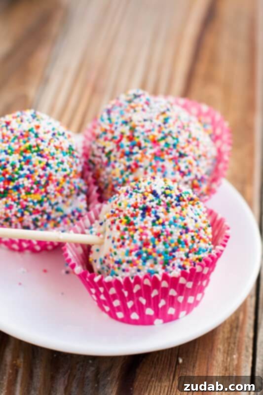cake batter ice cream balls! ohsweetbasil.com