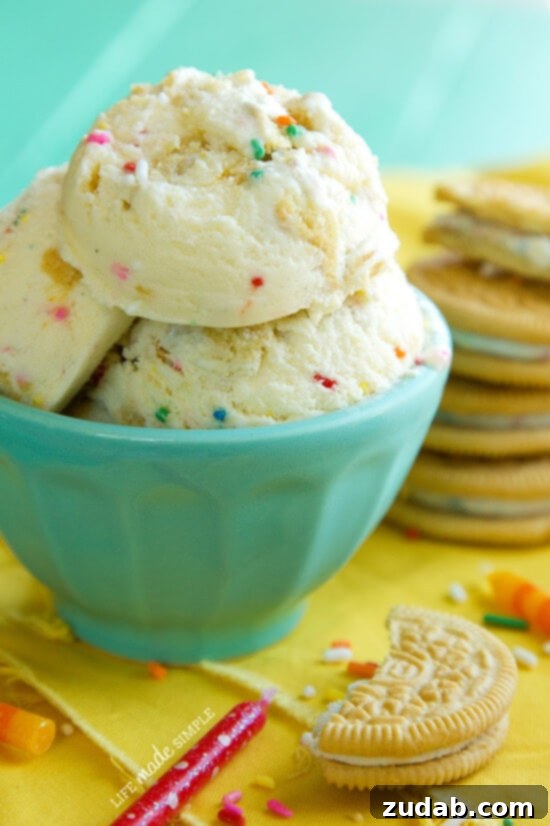 cake batter cookies and cream ice cream 