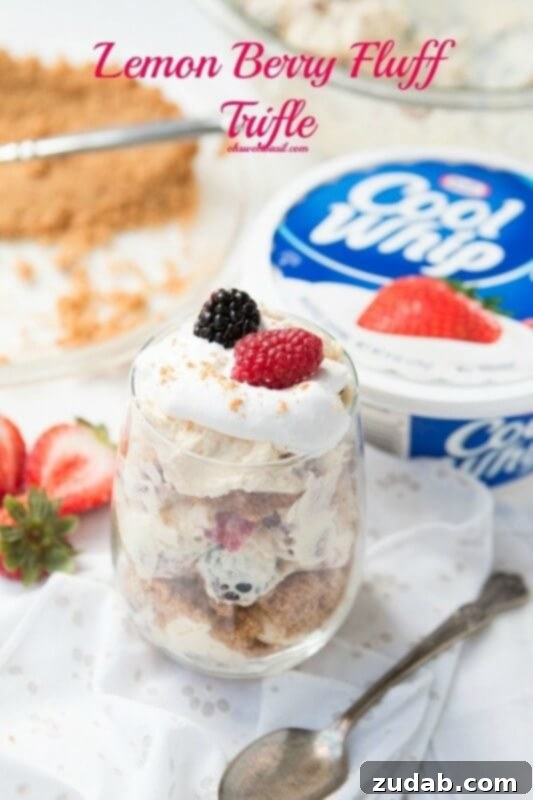 No-Bake Chocolate Oreo Bunny Garden Delight 8 Refreshing Lemon Berry Fluff Trifle with graham cracker layers